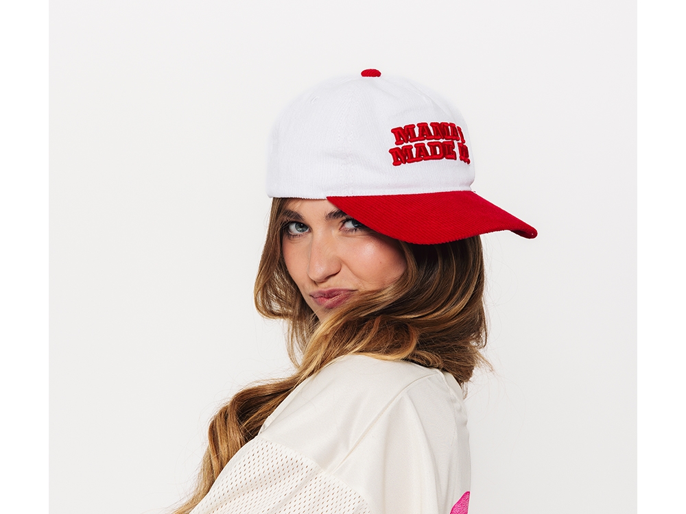 Duotone Corduroy Pet 'Mama I Made It' Wit/Rood