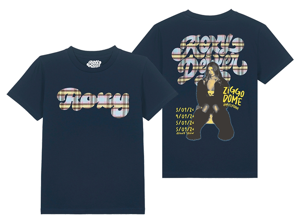 Checkered Ziggo Dome Kids T-shirt Petrol Blauw