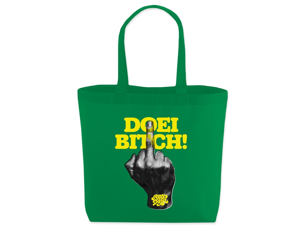 Shopper Bag 'Doei Bitch' Groen