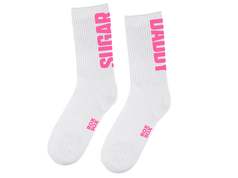Sokken 'Sugar Daddy' Wit/Pink