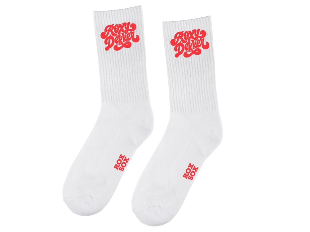 Roxy Dekker Logo Sokken Wit/Rood