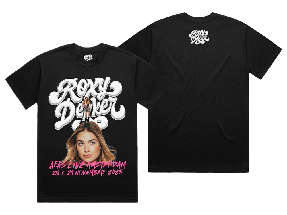 Unisex Afas T-Shirt Zwart met roze print