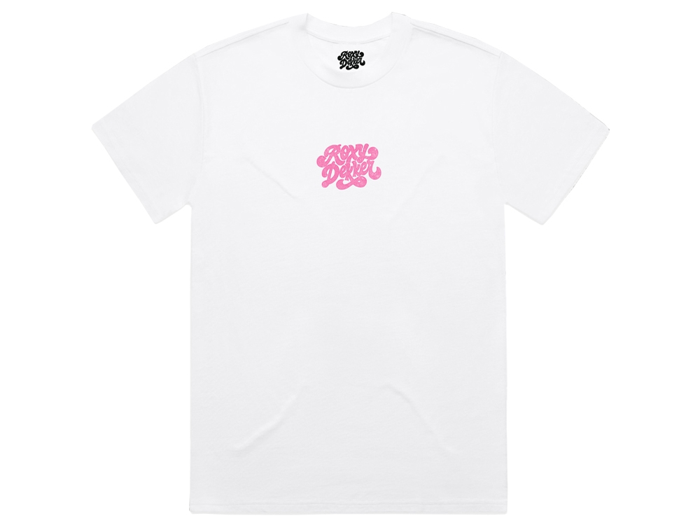 Unisex Afas T-Shirt Wit met roze print