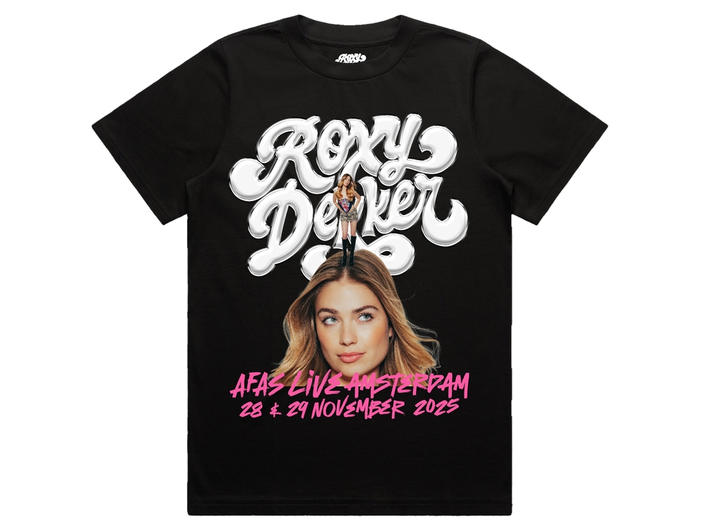 Dames Afas T-shirt Zwart met roze print